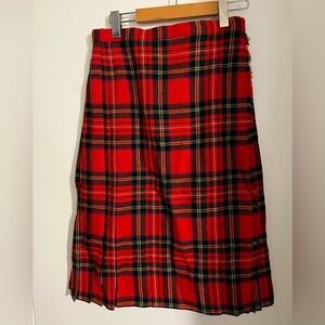 Red Plaid Women's Skirt